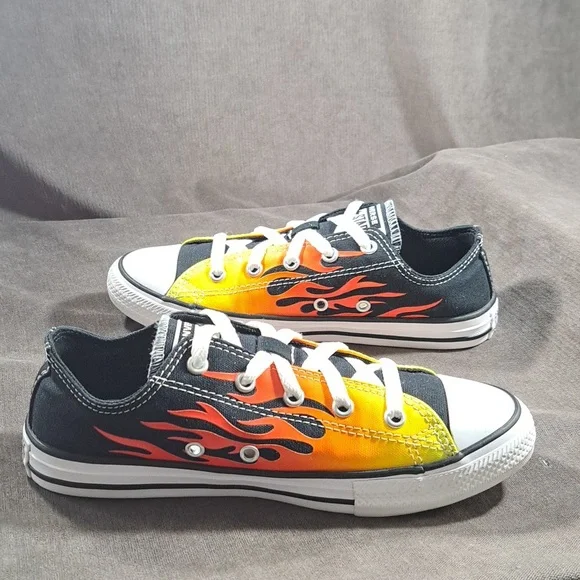 Converse Chuck Taylor All Star Archive Flame Black Ombre Sneakers VG US J3 W5 - Picture 10 of 16